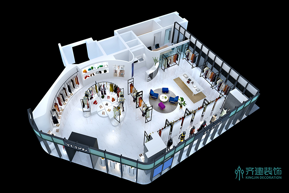 上海tudoo品牌服裝店裝修設(shè)計3D效果圖